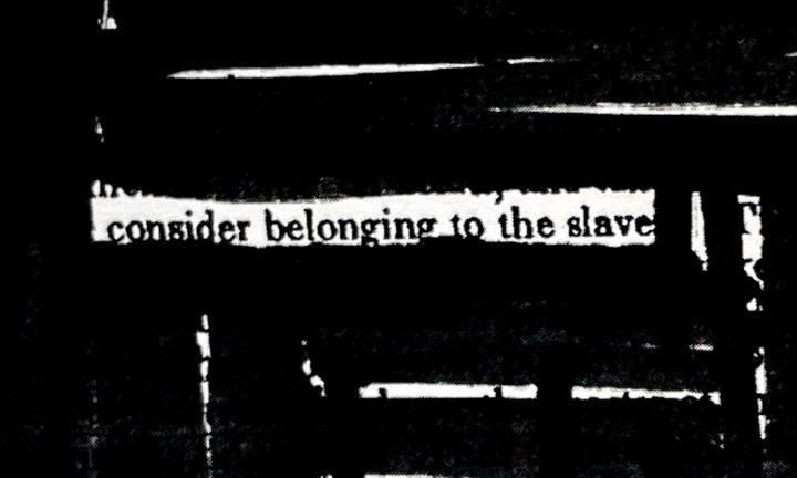 erasure text stating "consider belonging to the slave"