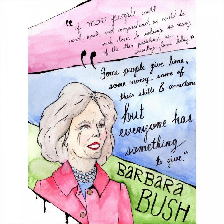 Barbara Bush by Nora-Kathleen Berryhill